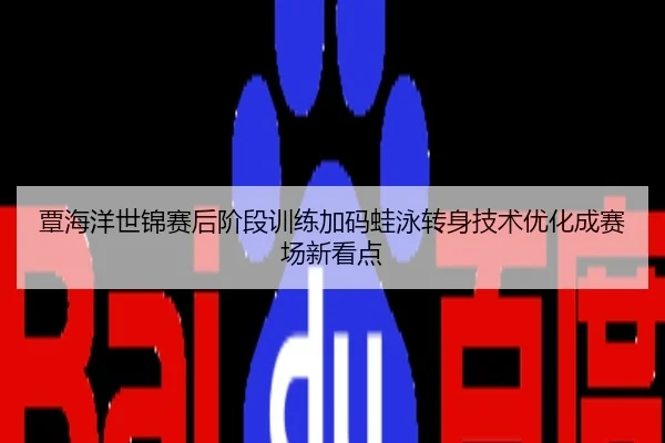 覃海洋世锦赛后阶段训练加码蛙泳转身技术优化成赛场新看点（NBA）